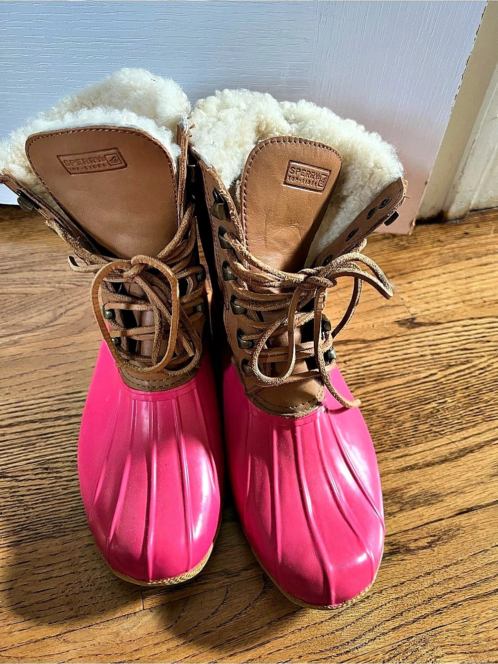 Sperry Topsider Winter Boots Pink & Brown US 9